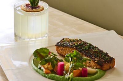 Salmon with Cocktail Pairing